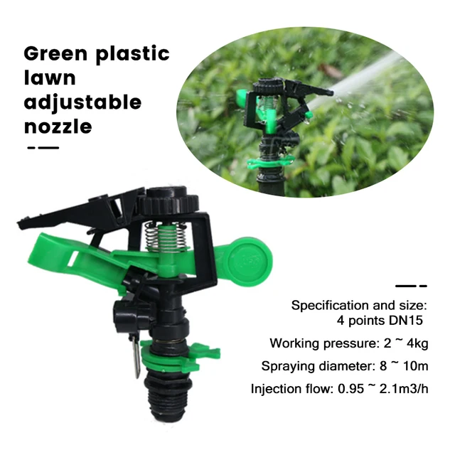 360 Szög Forgó Sprinkler 1/2 Hüvelykes Férfi Szál Mezőgazdasági Gyep Automatikus Öntözőkert Öntözési Otthoni Kerti Öntözés - Image 4
