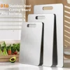 316 Stainless Steel Chopping Board Panel Kitchen Household Thickened Double Sided Kneading Dough Board Fruit Meat Cutting Board