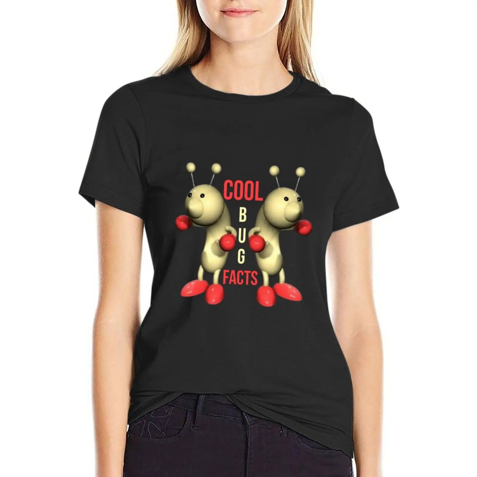 

cool bug facts T-shirt summer tops Blouse Womens graphic t shirts
