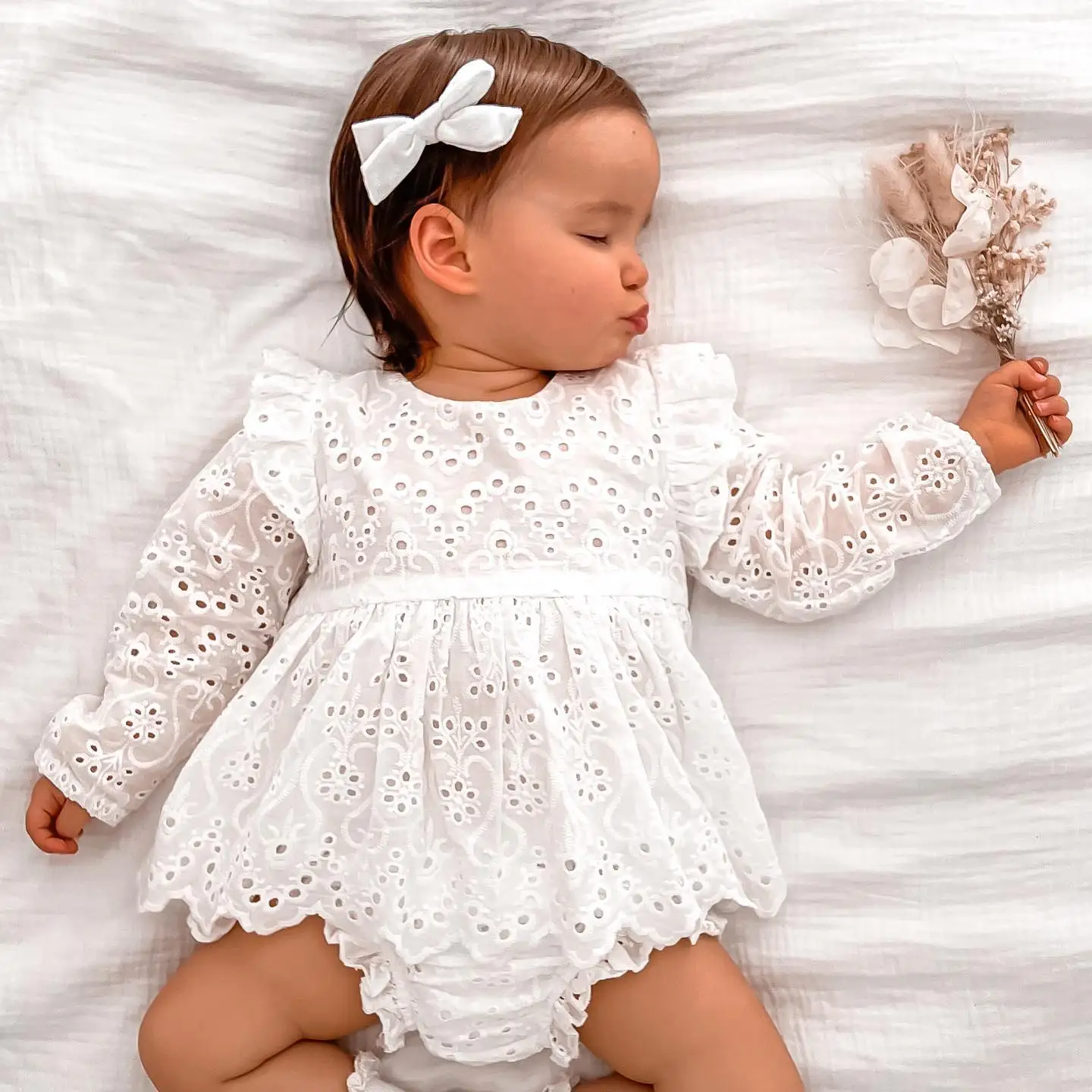 Baby Girl Long Sleeve Top & Shorts 1