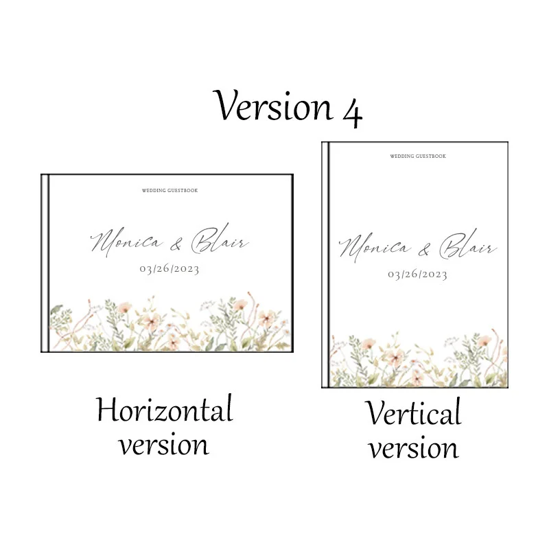 Description Picture 6 of itemPersonalized Guest Book for Wedding White Nobles Message Photo Album Simple Elegant Horizontal Keepsake Book Signature Book