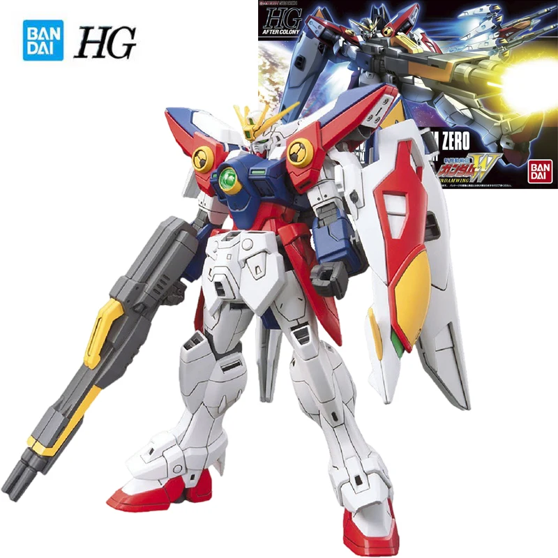 

Bandai Genuine Gundam HG Series Model Garage Kit 1/144 Anime Figure XXXG-00W0 WING GUDANM ZERO Boy Action Toy Collection Model