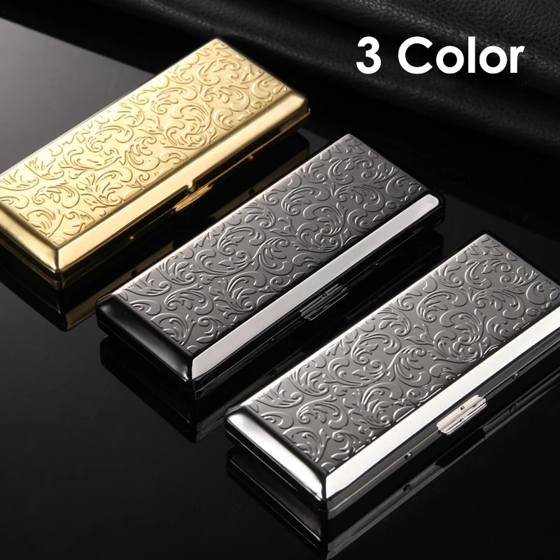 Visol Mercury Stainless Steel Double Sided Twenty Cigarette Pocket Case - Antique Brass - VCM530