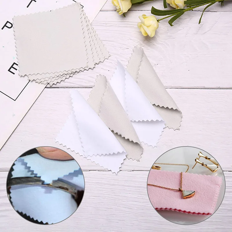 50pcs 8x8cm Jewelry Cleaning Cloth Polishing Cloth For Sterling Silver Gold  Silver- Beads Cleaning Towel Soft Cloths Towels - AliExpress