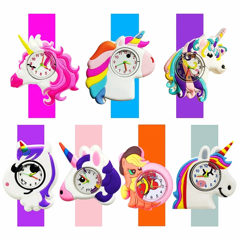 Cartoon Unicorn Orologio Per Bambini Braccialetti Giocattolo Cute Rainbow Cloud Horse Orologi Per Bambini Per Ragazze Orologio Da Donna