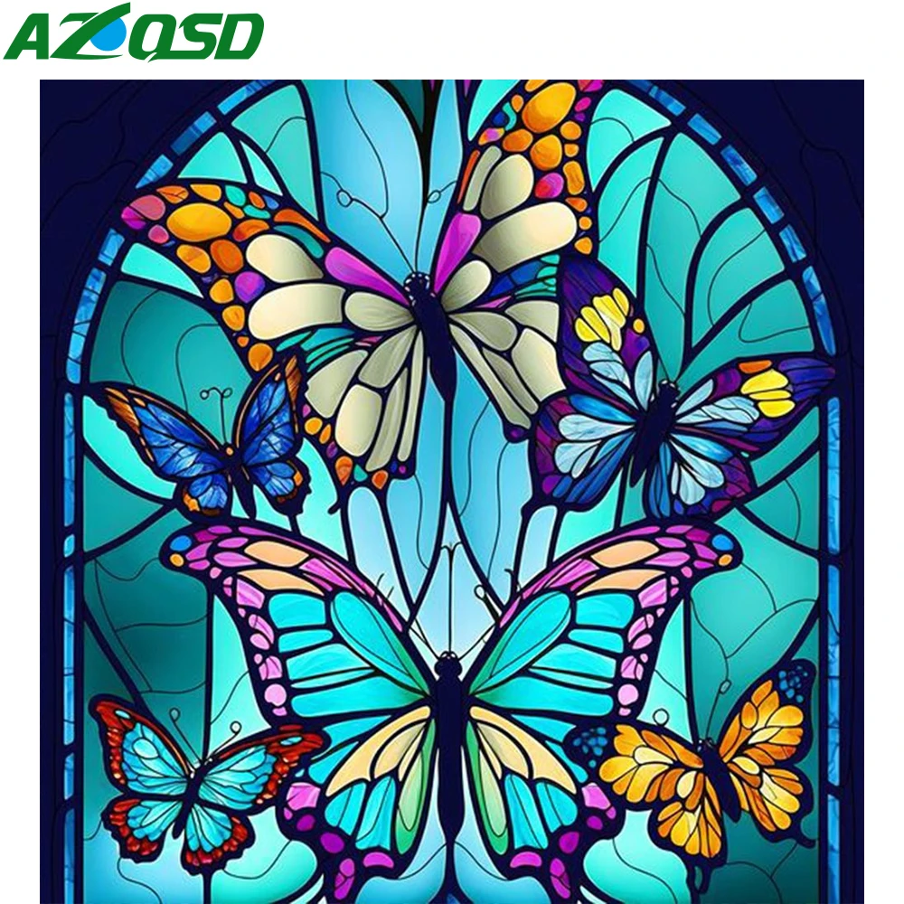 

AZQSD Алмазная вышивка распродажа бабочка животное изображение стразы живопись наборы для вышивки крестом домашний декор 30x30 см рукоделие