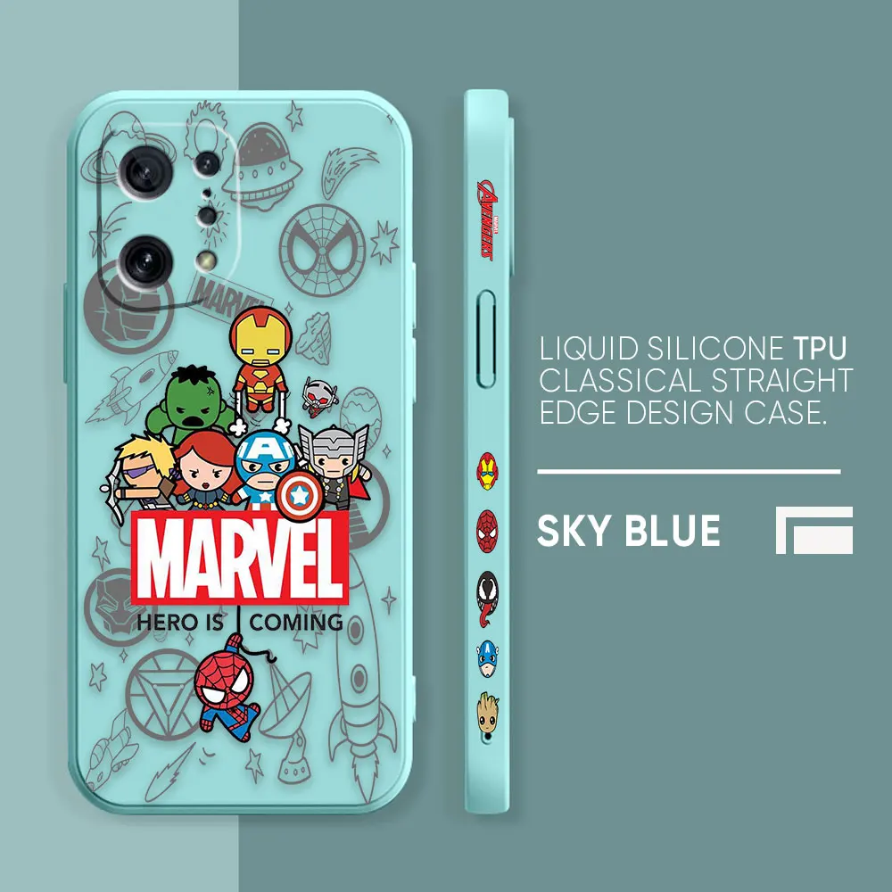 Case For OPPO FIND X6 X3 REALME X7 X50 RENO 2 4Z 4 6 Lite 5Z 5F 4G 5G PRO Liquid Silicone Case Marvel Groot Baby Manga