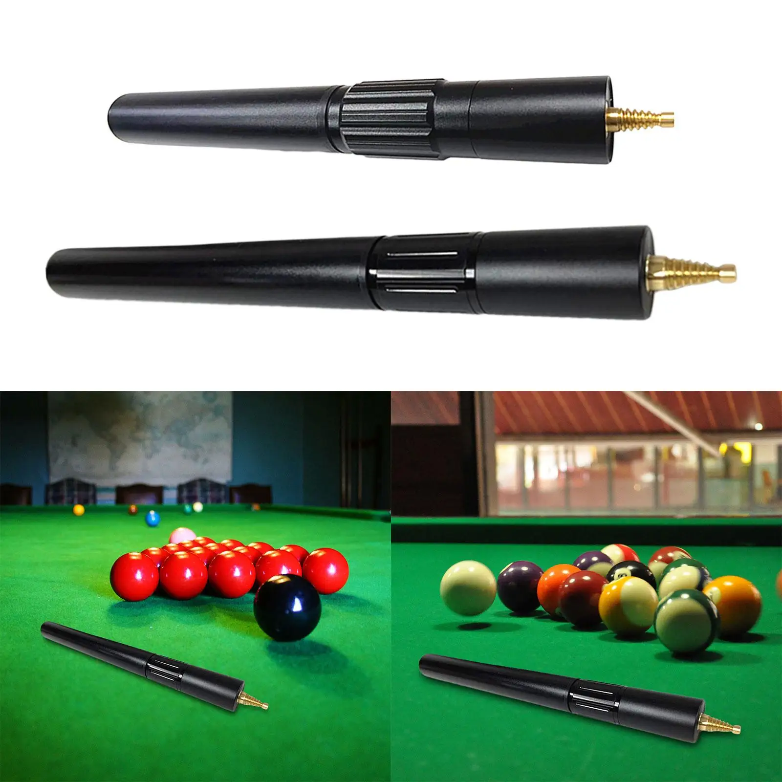 Billiards Cue Extension Cue End Lengthener Telescopic Professional Snooker Pool Cue Extension for Practice Billiard Beginners
