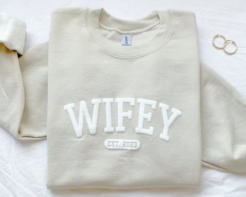 New Wife Sweatshirt Unique Bridal Shower Gift Newlywed Honeymoon Present Personalized Wifey Sweatshirt Wedding Gift for Bridal