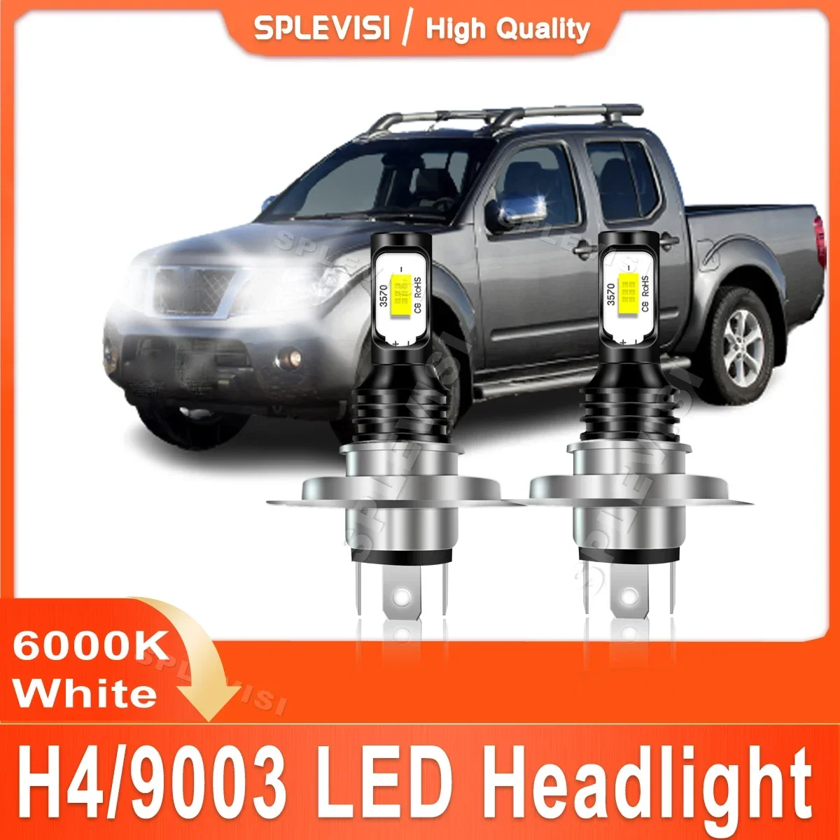 2 шт., автомобильные лампы H4 для Nissan Navara D40 2005 2006 2007 2008 2009 2010 2011 2012 2013