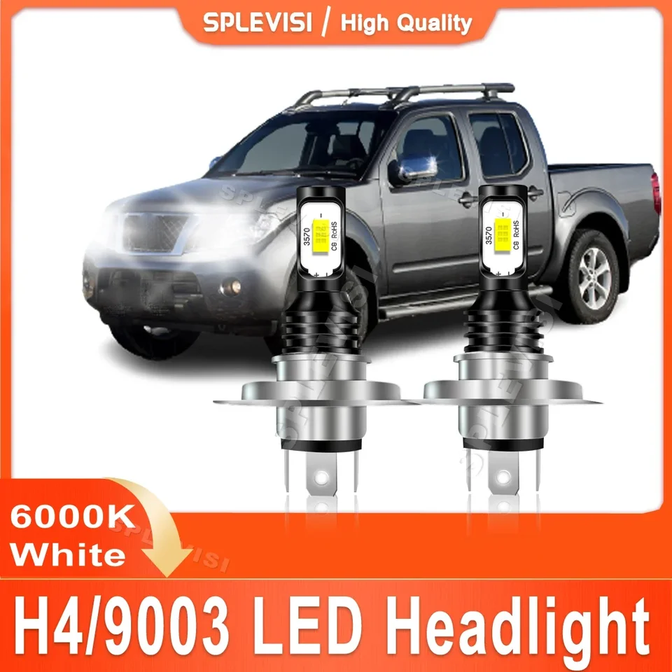 Hi-Power White LED Fog Light Bulbs For Nissan D40 Navara - Pair With Ballast, CANbus Compatible