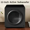 12 Inch High Power Active Subwoofer HiFi Wooden Subwoofer Home Theater Home Audio Echo Gallery TV Computer Stage Speakers 3