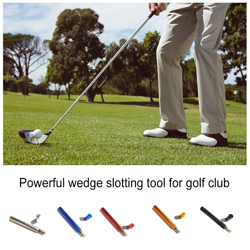 

Golf Club Groove Sharpener Iron Wedges Aluminum Alloy Stainless Steel Anti-skid Regrooving Tool Sports Gear Repair Blue