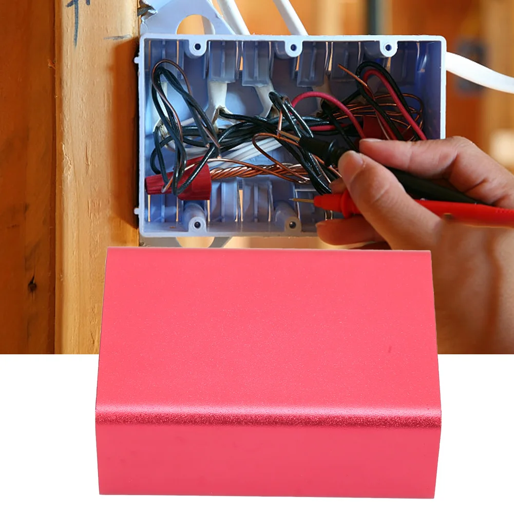 Junction Box Housing Electronic Project Enclosure Case Aluminum Cooling Box Circuit Board Instrument Red 23*44*60mm electronic enclosure case,electrical junction box,electrical box