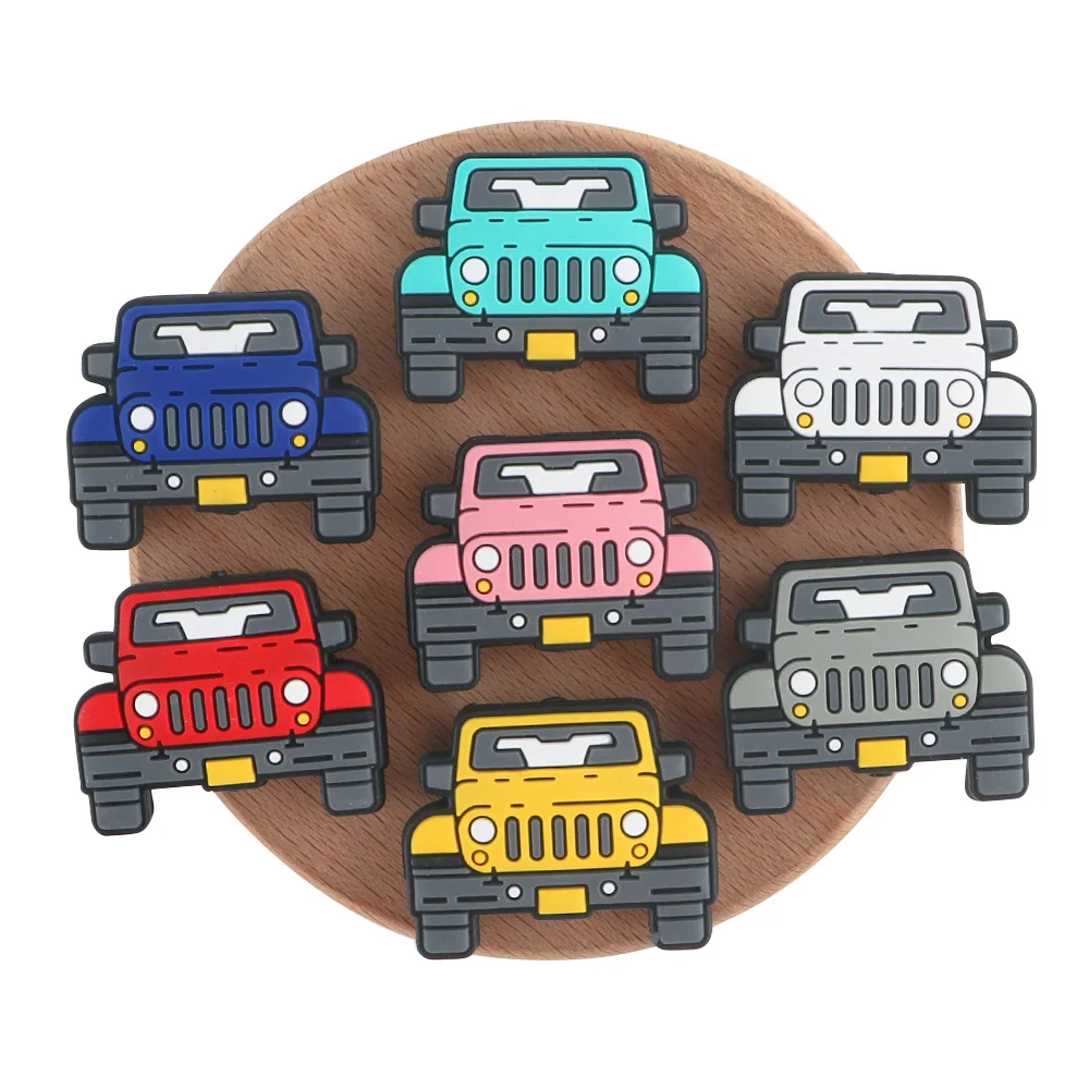 Kovict 50/100/200Pcs New Silicone Beads Car Focus Bead Food Grade DIY Pacifier Chain Accessories For Jewelry Making