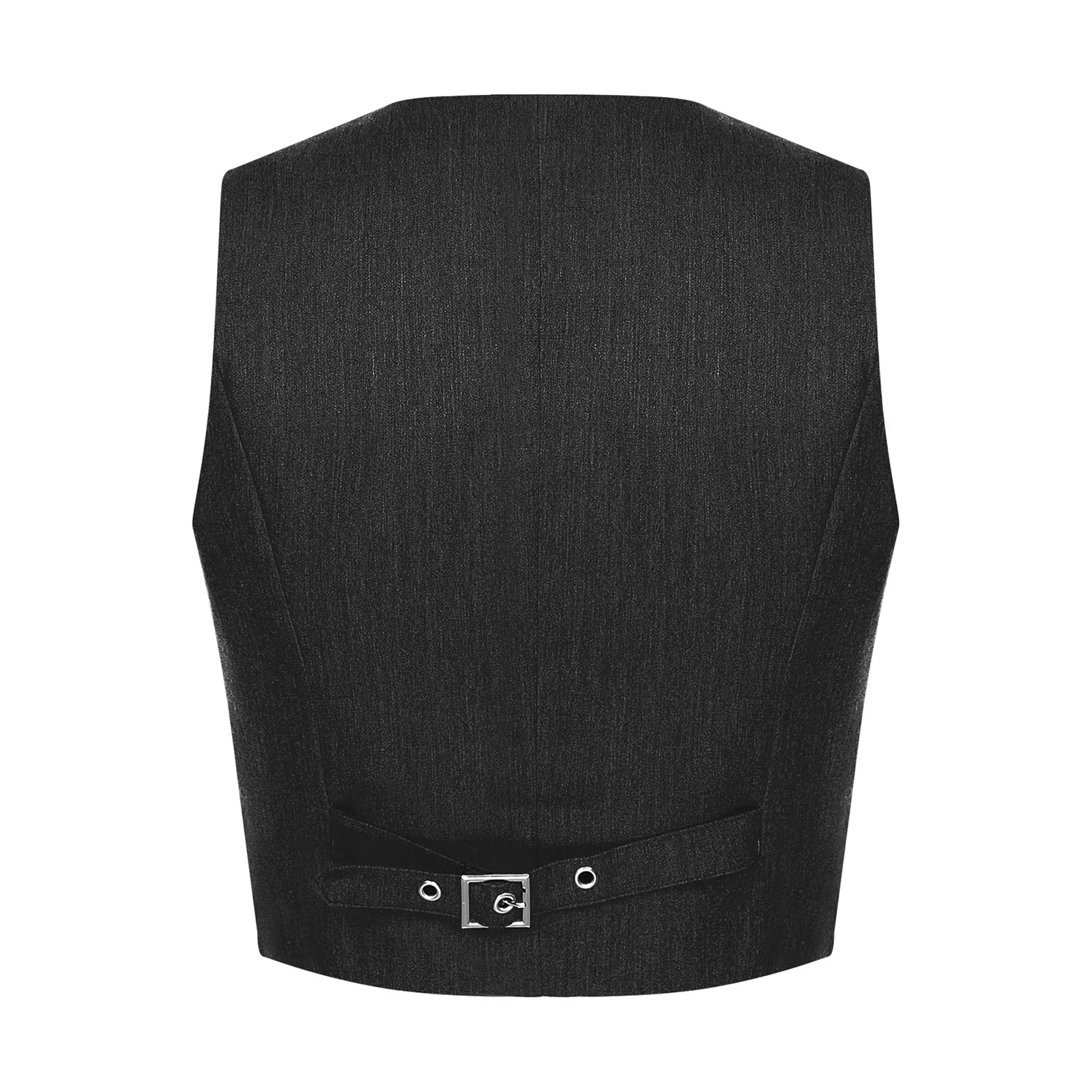 Vests for Womens Stylish Crop Top Waistcoat V Neck Sleeveless Three-Button Vest OL Lady Solid Color Tank Top Business Workwear