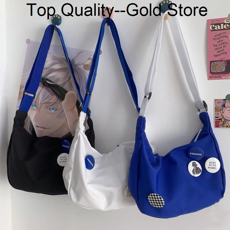 

New Fashion Women's Bag Klein Blue Versatile Casual Simple Messenger Large Capacity Crossbody Canvas