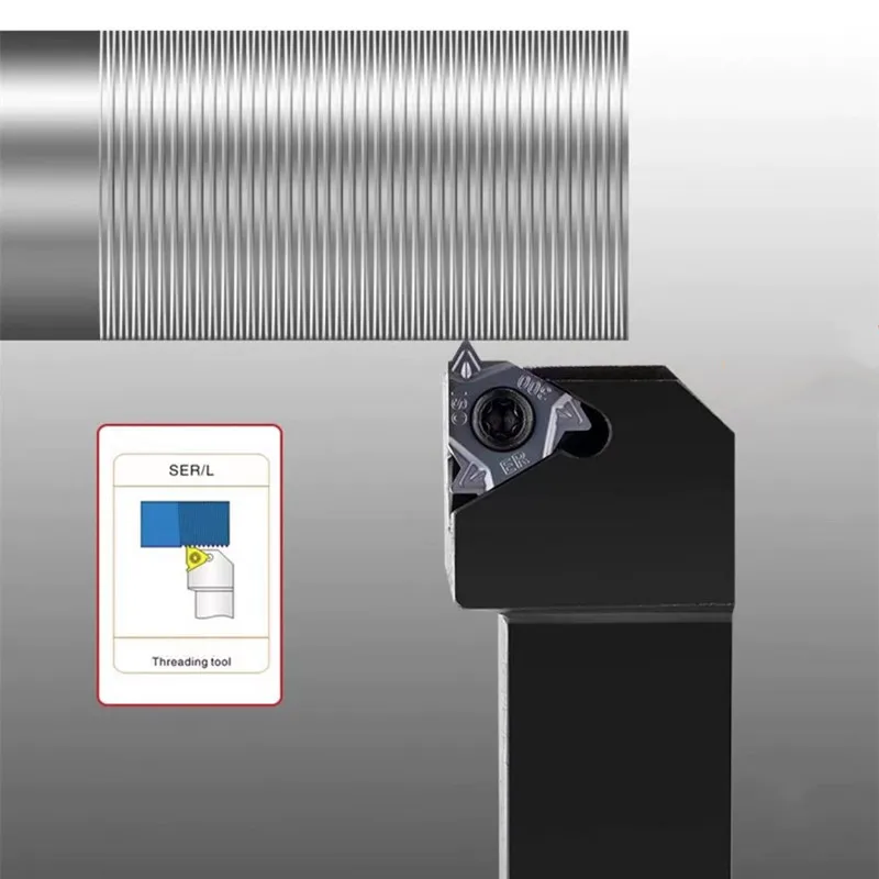 CORIT SER/L External Thread Holder CNC Thread Cutter Bar with Carbide Inserts 16ER Thread Turning Tool SER1212H16 SER2020K16 machine vise