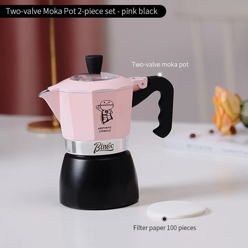 طقم موقد كهربائي بينكو موكا بوت مزدوج الصمام، وعاء...