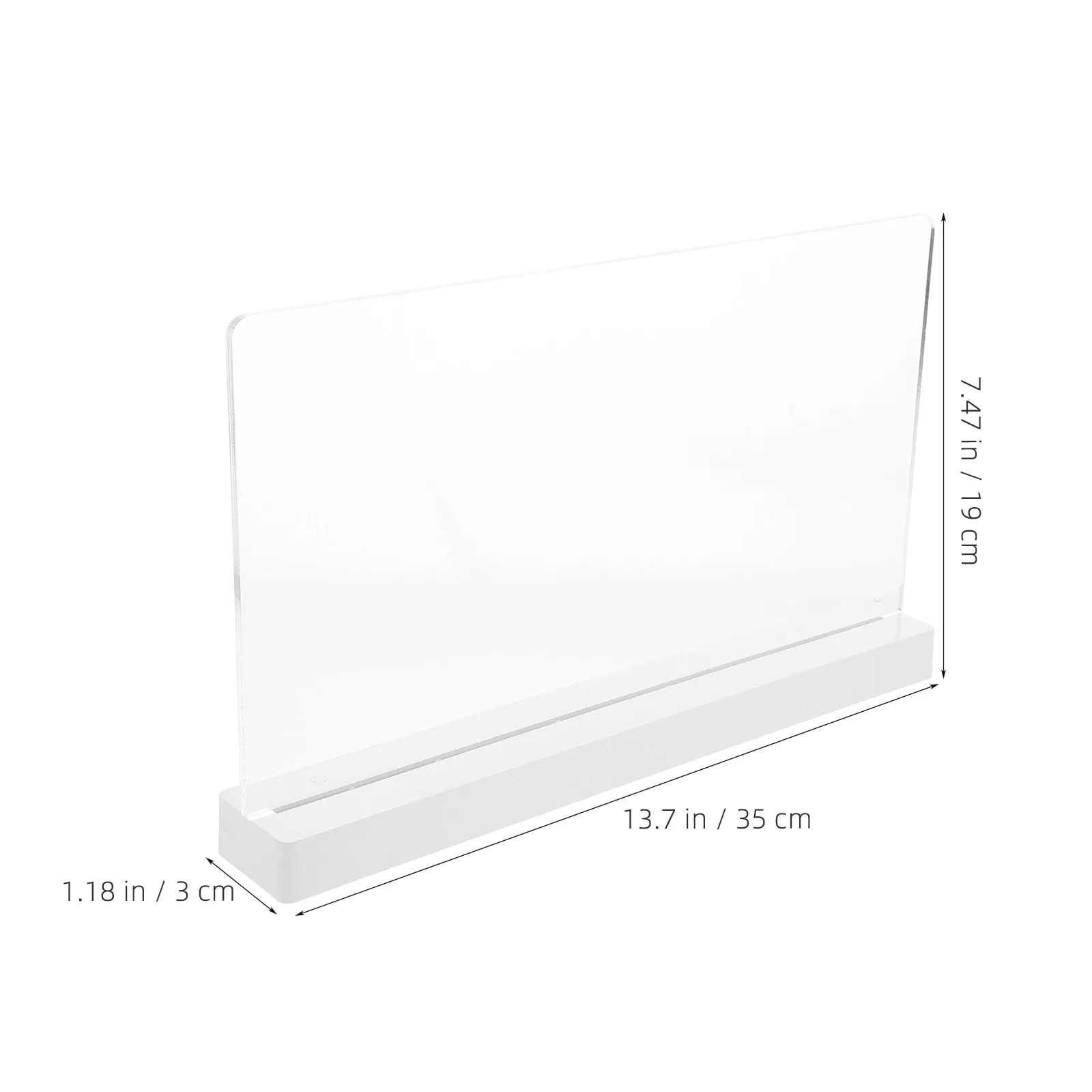 1세트 투명 아크릴 글로우 보드 LED 지울 수 있는 라이트업 메시지 보드 USB 충전식 (소매점, 카페, 레스토랑용)