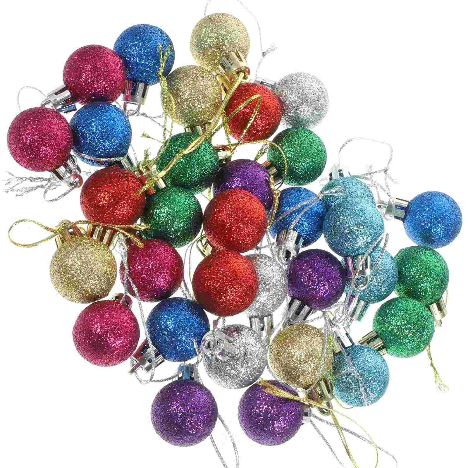 

Christmas Glitter Ball Ornaments Mini Shatterproof Xmas Bauble Balls Christmas Miniature Balls Christmas Tree