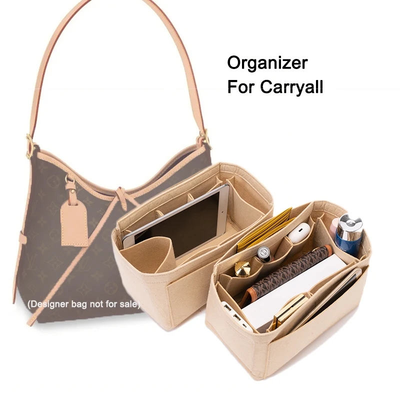 For CarryALL PM MM Felt Bag Organizer,Accept Custom Size Shape Design, Bag Purse Insert, Lining Protector, Handbag Tote Shaper d shaped wooden plastic bags handle replacement handcrafted diy bags accessories handbag purse tote handle half round handle