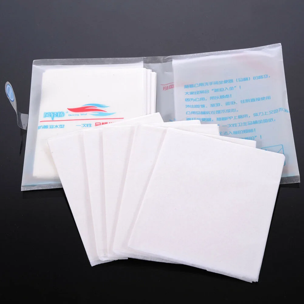 10pcs Disposable Toilet Seat Cover Safety Toilet Cushion Bathroom Accessories