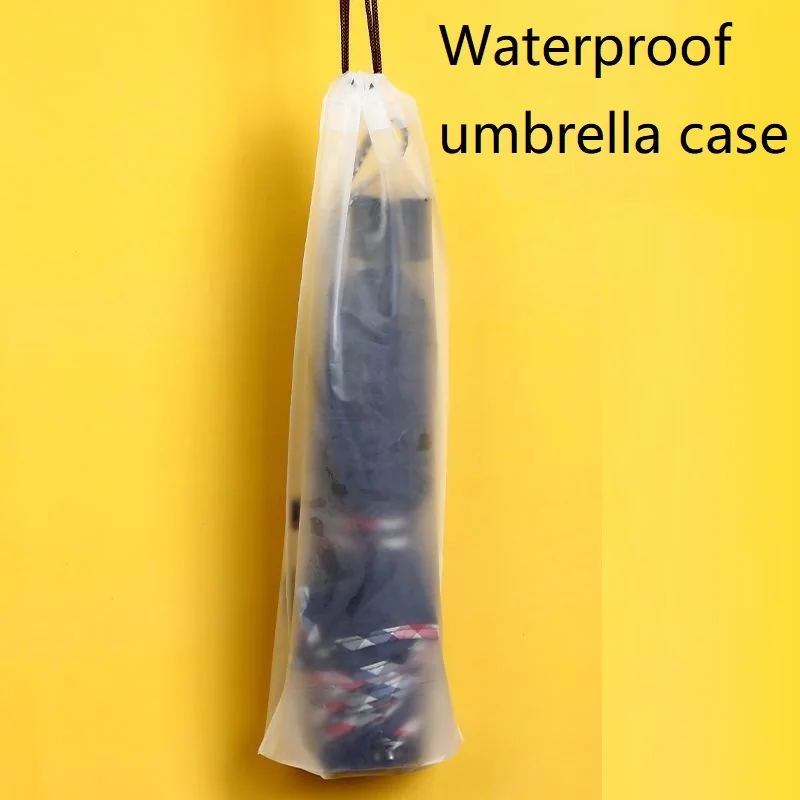 3PCS Umbrella Cover Bag Rain Umbrella Cover Waterproof Translucent Plastic Bag Reusable Portable Drawstring umbrella cover