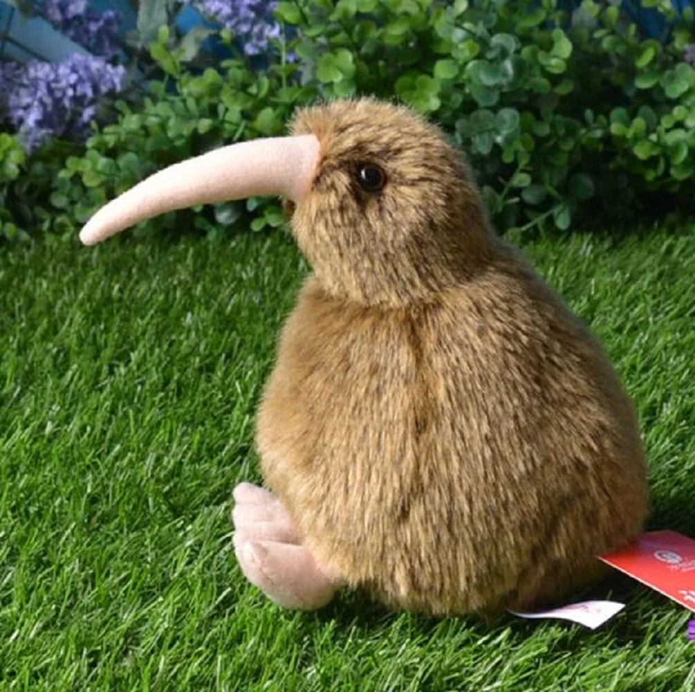 

Маленькая милая игрушка, коричневая птица киви, плюшевая игрушка киви, подарок, около 15 см