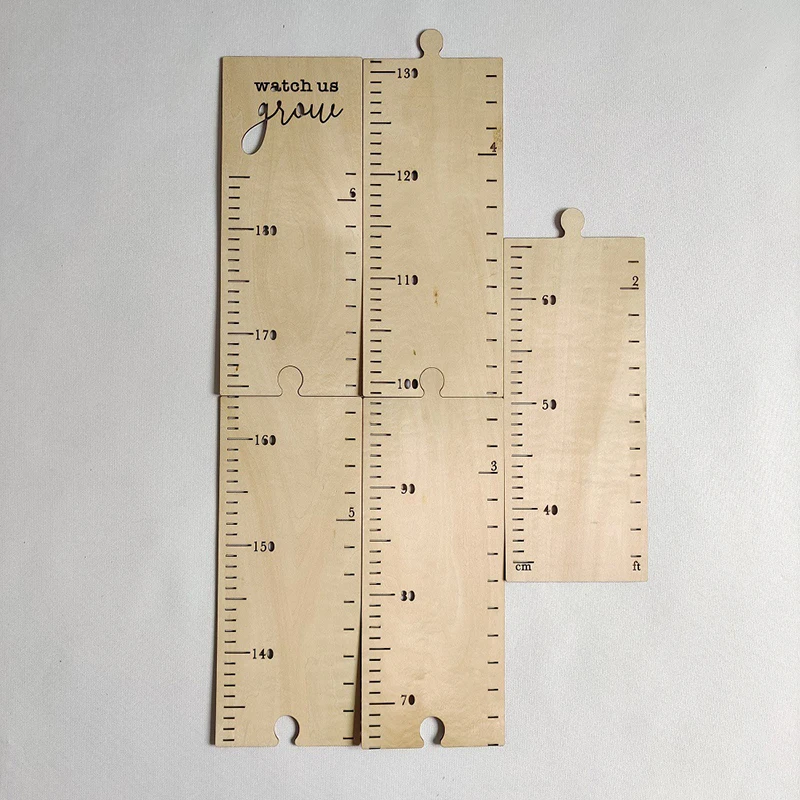 INS Nordic Wooden Kids Height Growth Chart Ruler Baby Height Meter Measurement Wall Stickers Gauge Children Room Wall Decoration