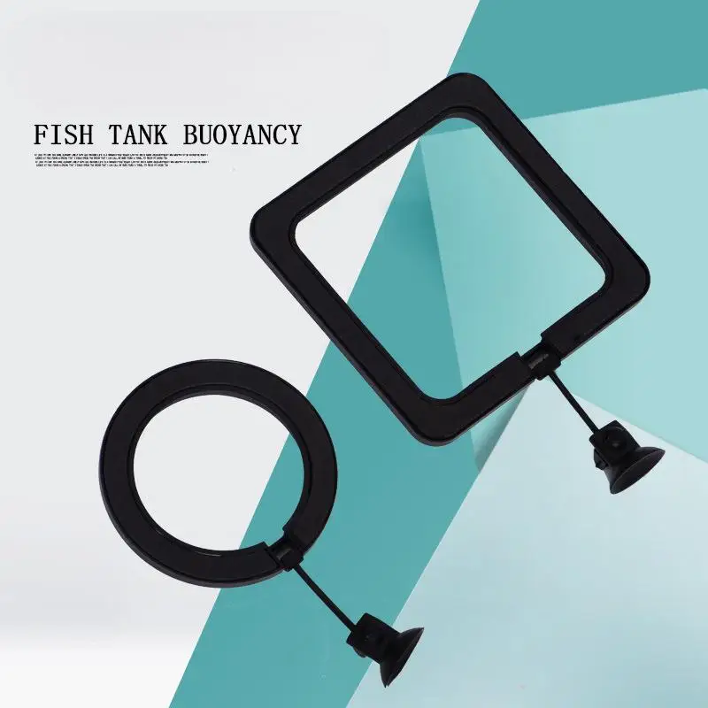 Fish Feeder Aquarium Feeding Ring Fish Tank Floating Food Tray Feeder Square Circle Accessory Suction Cup