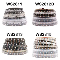 WS2812B WS2811 WS2813 WS2815 5050 RGBIC Smart LED Strip WS2812 Individually Addressable IC 30/60/144Pixels/Leds/m Light DC5V/12V 1