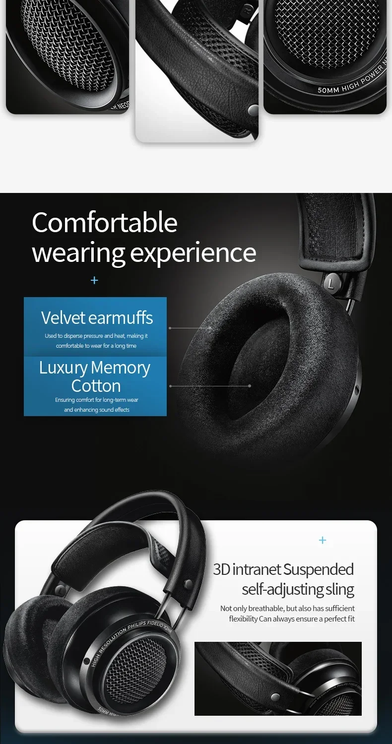 Philips Fidelio X2HR HiFi Wired Gaming Headphone with Mic