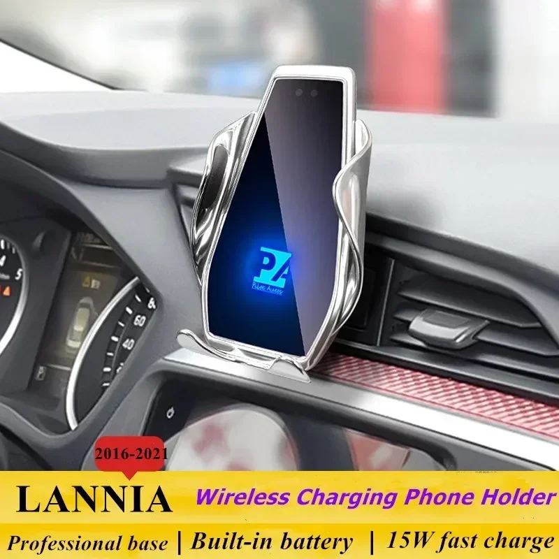 2016-2021 닛산 Lannia 휴대 전화 홀더 무선 충전기 자동차 마운트 네비게이션 브래킷 GPS 지원 360 회전