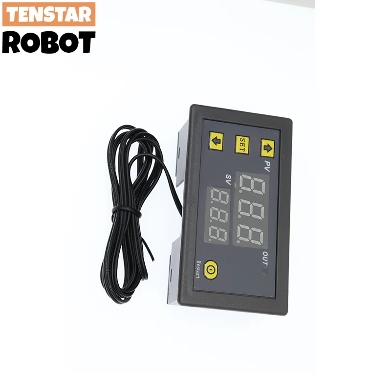 Digital Temperature Control Thermostat with LED Display and Heat/Cooling Management, 20A Capacity