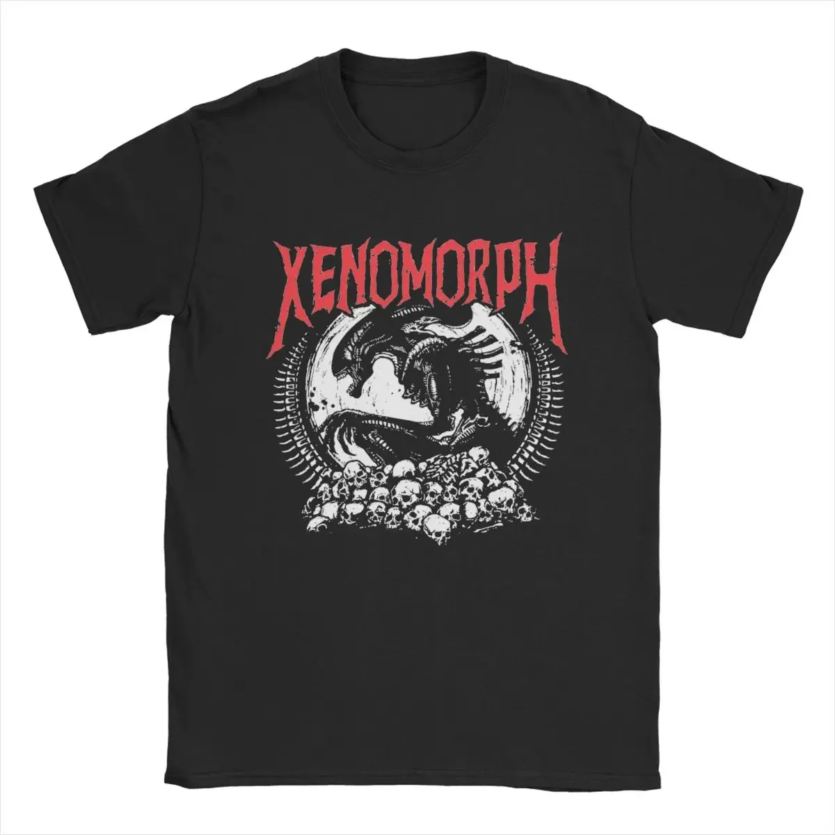 

Men's T-Shirt Death Metal Xenomorph Alien Movie Amazing 100% Cotton Tee Shirt Short Sleeve T Shirt O Neck Clothing Summer