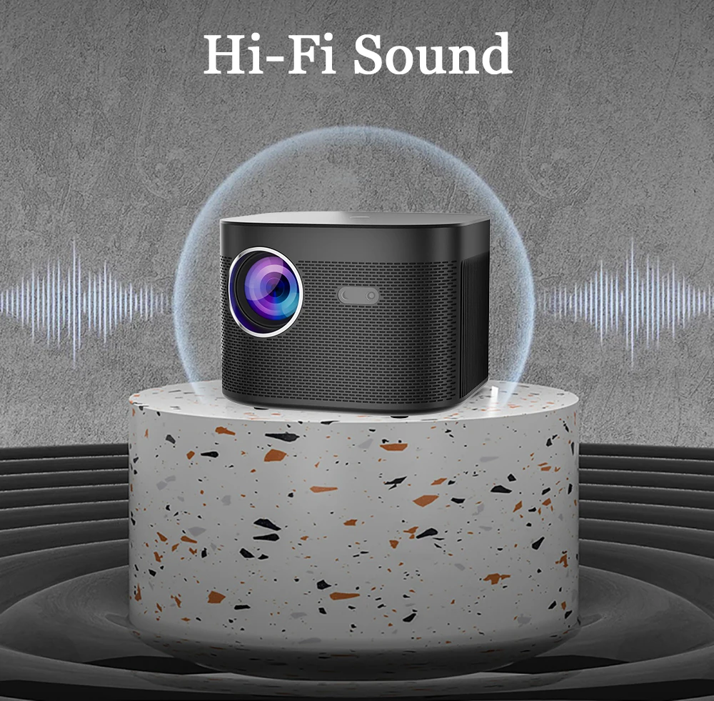 Portable Projector Salange F18 Projector Android11 4K Full HD 1080P Wifi 500ANSI Electronic Focus BT5.0 Home Cinema Outdoor Smart Movie Projector