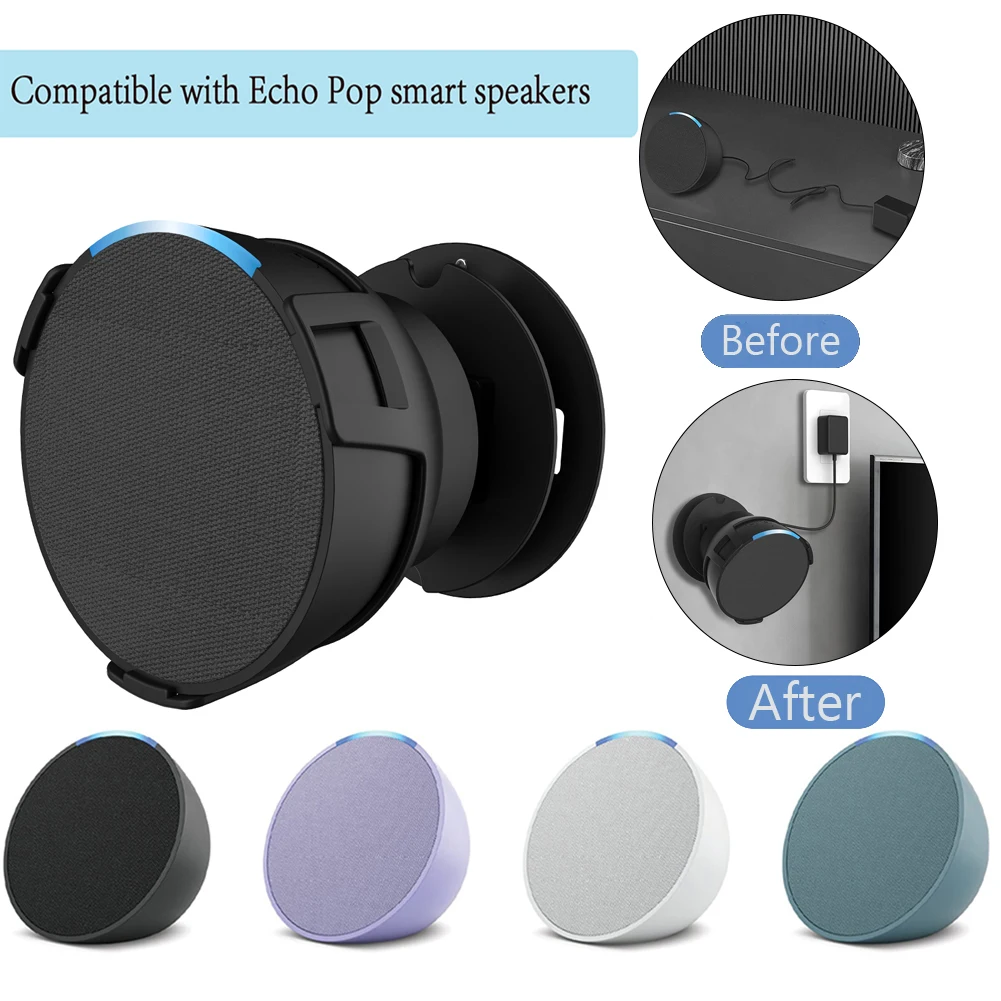 Presa Supporto Per Montaggio A Parete Per Amazon Echo Pop Smart Speaker Outlet Holder Staffa Salvaspazio Mensola A Muro Per Amazon Echo Pop