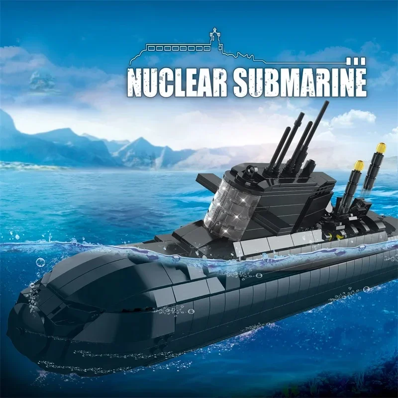大きな潜水艦のビルディングブロック,1498個,子供へのクリスマス