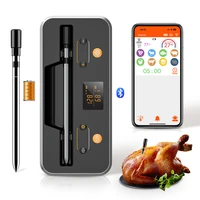 Wireless Meat Thermometer Digital Bluetooth Water-proof Probe with Display & Booster for Grilling Smoking Grill Oven Smoker 1