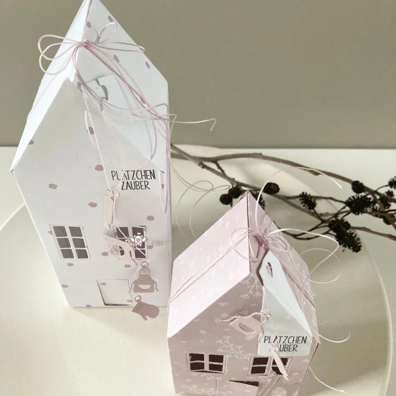 돼지 공예 금속 절단 다이 컷 다이 금형 새로운 3D 하우스 박스 시리즈 스크랩북 종이 공예 칼 금형 블레이드 펀치 스텐실 다이