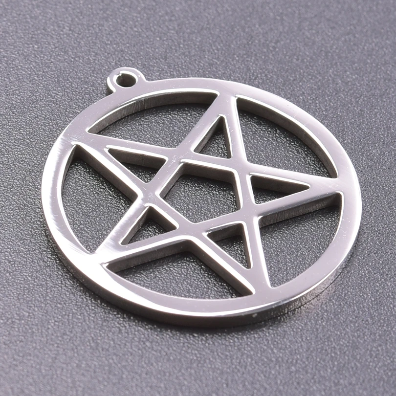 20 Breloques étoile Plaqué Or 18K - Pendentifs Pentagramme 10x11mm, Anneau De Saut, Pour Fabrication Bijoux DIY