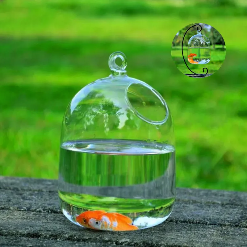 1PC Classical And Generous Style Hydroponic Wall Hanging Bubble Aquarium Fish Glass Pot Vase Plant Home Decor No Fish