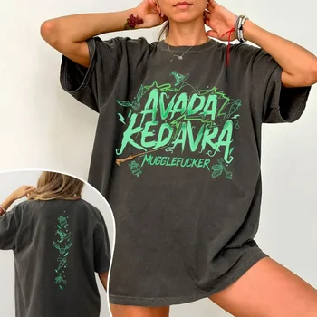 HP Fans Comfort Shirt_ Magic Wand T Shirts Women  Print Casual Loose Fit Tops Tee Summer Short Sleeve Female Streetwear New 1