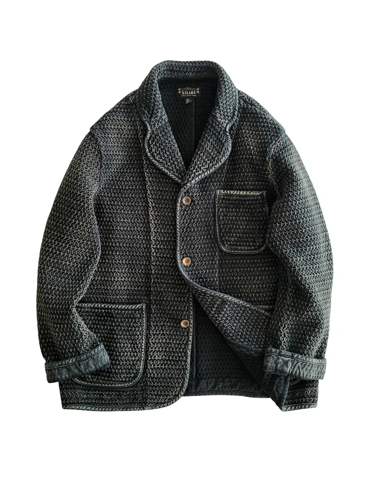 Amekaji Wear Clothes Men Japanese-Style Retro Casual Suit Jacket Men's Autumn And Winter Jacket Good Quality 4