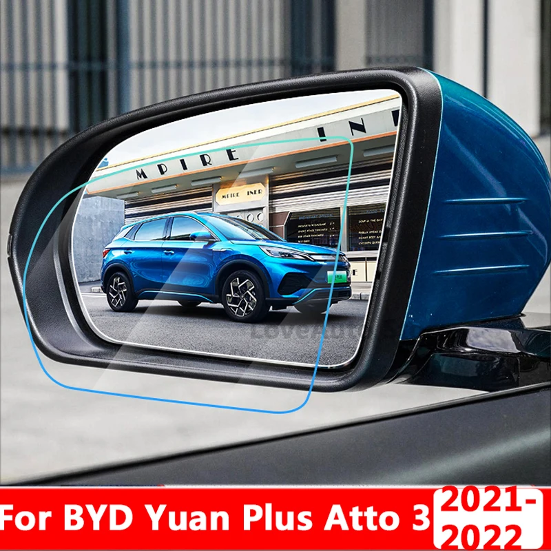 

For BYD Yuan Plus Atto 3 2021 2022 2023 Car Rearview Mirror Protective Film Anti Rain Fog Waterproof Rainproof Window Film