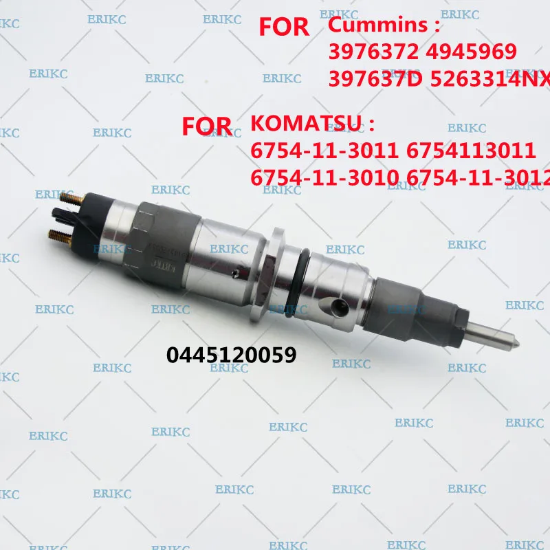 

ERIKC 0445120059 Auto Diesel Engine Injection Cummins : 3976372 4945969 397637D 5263314NX FOR KOMATSU : 6754-11-3011 6754113011