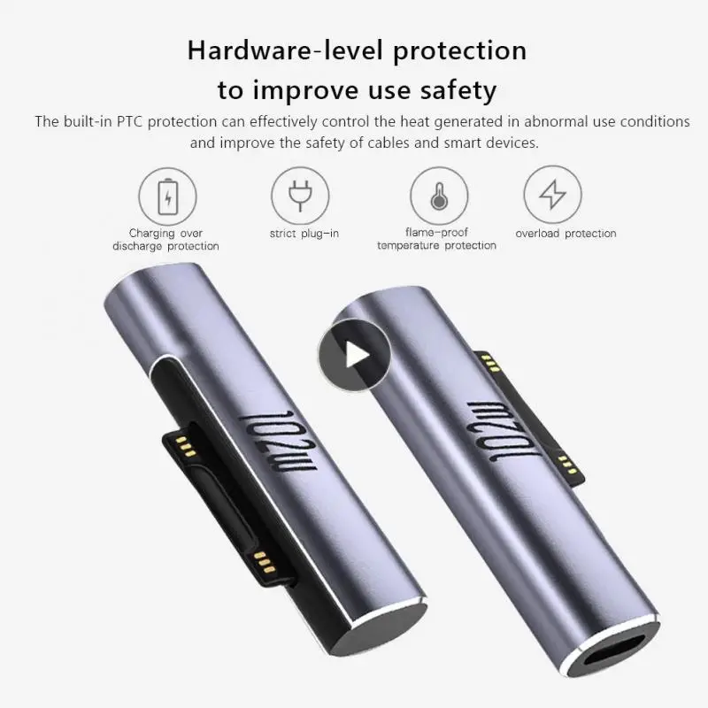 Per Microsoft Surface X 8 7 6 5 4 3 Go Book To Usb Type C Pd Adapter Tablet Convertitore Di Spina Di Ricarica Rapida Accessori Per Laptop
