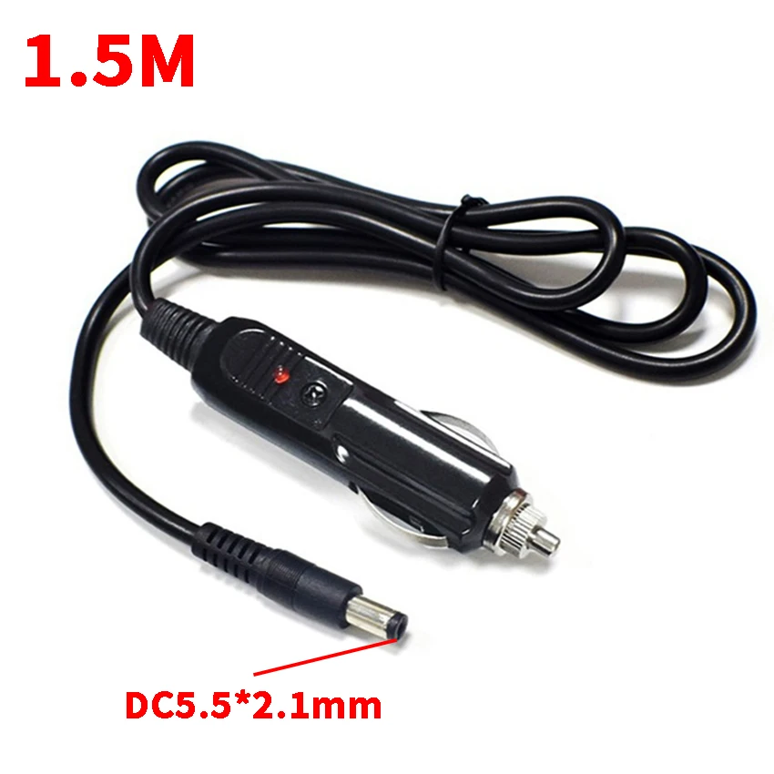 1pcs 5.5X2.1MM 12V DC 자동차 충전기 전원 공급 케이블 코드 담배 라..