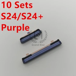 10 Sets of Volume and Power Button Side Key On/Off Repair Parts (S24 S24Plus Purple)